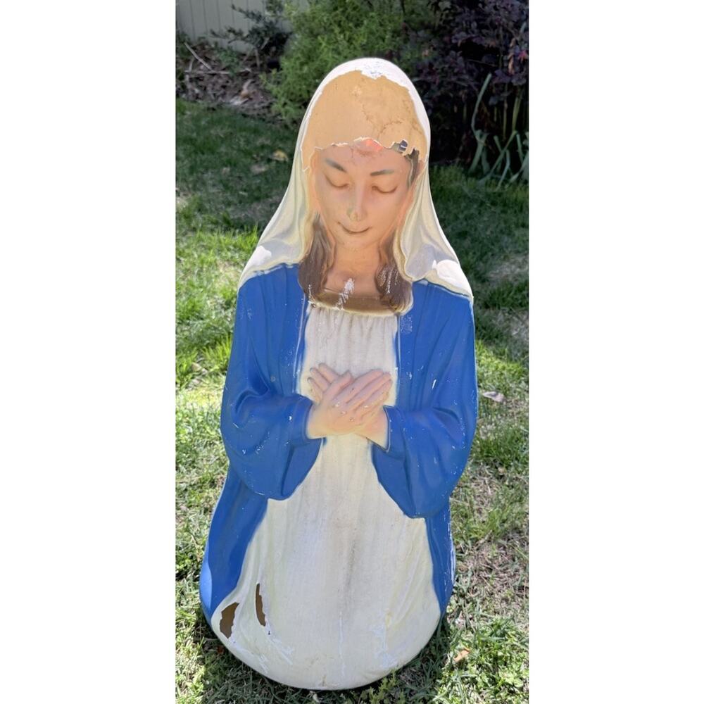 Vtg 1960’s 27” Empire Blow Mold Mother Mary Christmas Nativity For *PARTS ONLY